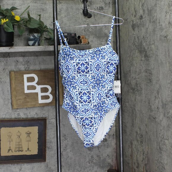 La Blanca Other - La Blanca Womens Alboran Sea One Piece Swimsuit LB5RN24M Navy Blue 16